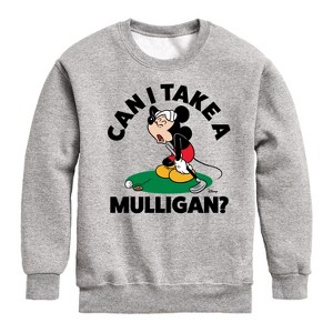 Boys' - Disney - Can I Take A Mulligan Graphic Long Sleeve Fleece Sweatshirt - 1 of 4