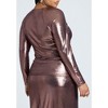 ELOQUII Women's Plus Size Metallic Asymmetric Neckline Top - 3 of 4