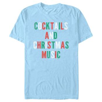 Men's Lost Gods Distressed Cocktails and Christmas Music T-Shirt