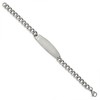 Black Bow Jewelry Men's Stainless Steel Polished Curb Link I.D. Bracelet, 8.5 Inch - 3 of 4