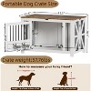 PAKASEPT 41.3” Dog Crate Furniture, Dog Crate with DIY Frame, Heavy Duty Wooden Dog Kennel, with Bowls, Dog Cage End Table, for Large Dogs(35-60 lb) - 2 of 4
