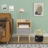 2PC Nightstand Set with Fabric Drawer – Stylish & Functional Storage for Any Room - 3 of 4