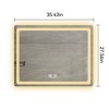 36 in. H LED Single Bathroom Vanity Mirror in Polished Crystal Bathroom Vanity LED Mirror for Bathroom Wall Smart Lighted Vanity Mirrors - 3 of 4