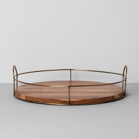 16 Round Wood and Wire Tray - Hearth & Hand™ with Magnolia