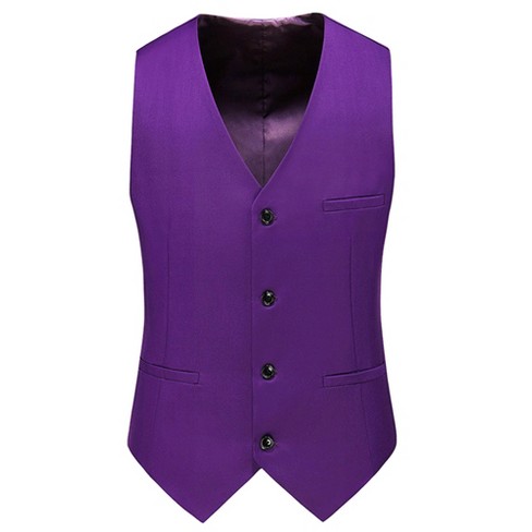 Lars Amadeus Men's Formal Vest Slim Fit V Neck Business Dress Suit ...