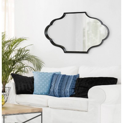 Rowla Black Scalloped Full Length Wall Mirror