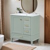 30" Bathroom Vanity , Modern Bathroom Cabinet with Sink Combo Set, Bathroom Storage Cabinet with a Soft Closing Door and 3 Drawers - Leovsnove - 2 of 3