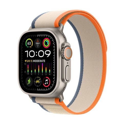 Apple Watch Ultra 2 GPS + Cellular (2023), 49mm Titanium Case with  Orange/Beige Trail Loop - M/L