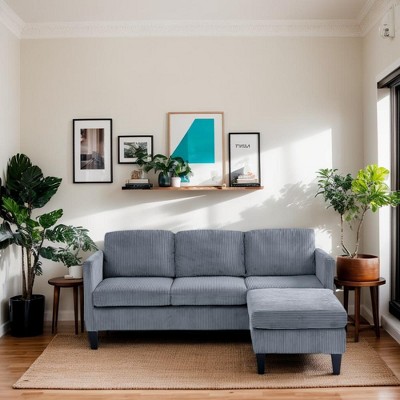 Lycvki L-Shaped Sofa with Padded Cashmere Easy Assembly & Maintenance