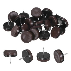 Unique Bargains Durable Nail-on Furniture Sliders Chair Leg Protectors 24 Pcs - 1 of 4