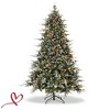 6 FT/7.5 FT/9 FT Snow Flocked Christmas Tree with 450 Warm Lights-8 Modes Prelit Christmas Trees with Pine Cone & Gloves - 2 of 4
