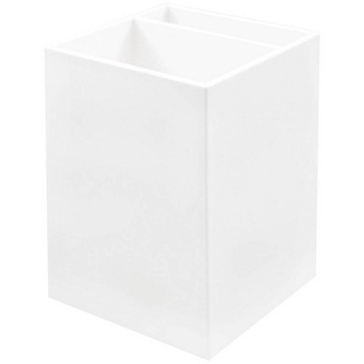 JAM Paper Desktop Plastic Pen Holder - White