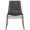 Coaster,Dacy Faux Rattan Metal Dining Side Chair Brown (Set of 2) - 3 of 4