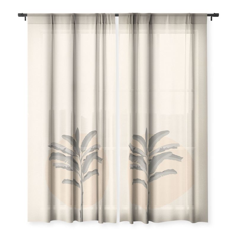 Iveta Abolina Sunrise Tan 64" x 50" Single Panel Sheer Window Curtain - Deny Designs, 3 of 7