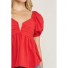 Women's Bubble Sleeve Babydoll Top - entro - 4 of 4