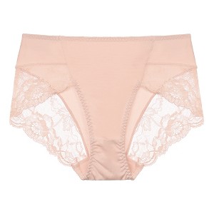 Agnes Orinda Women's Mid-Rise Solid Lace Trim Brief Invisible Underwear - 1 of 4