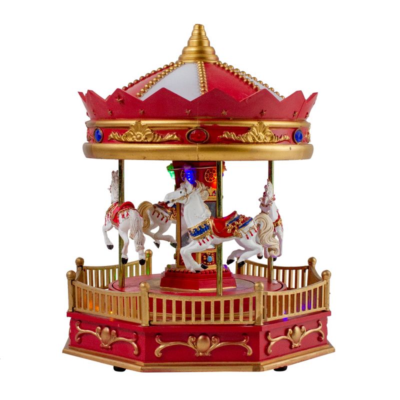 Northlight LED Lighted Animated and Musical Carousel Christmas Village Display - 9.25", 5 of 8