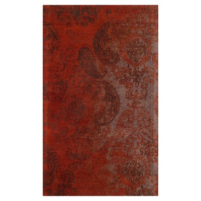 Rust/Brown Damask Loomed Accent Rug 3'x5' - Safavieh