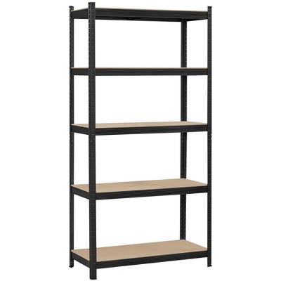 Yaheetech 71in 5-Tier Metal Storage Rack 5 Adjustable Shelves Boltless Shelving