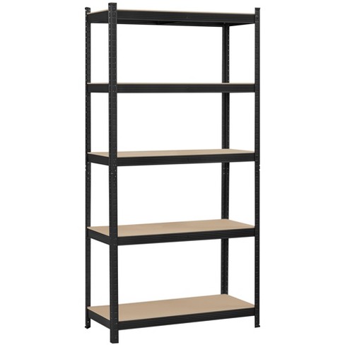 SONGMICS Black 5-Tier Metal Storage Rack for Kitchen