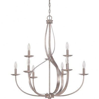 Serenity 9-Light Italian Fresco Steel Chandelier