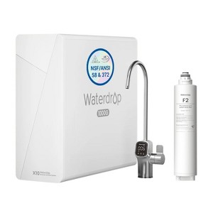 Waterdrop X10 Tankless Undersink RO System, NSF/ANSI 58 and 372 Certified, 1000 GPD, 9-Stage Filtration, Extra 1 F2 Replacement Filter - 1 of 4
