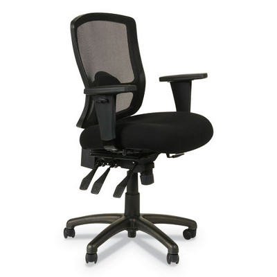 Alera Alera Etros Series Mesh Mid-Back Petite Multifunction Chair, Supports Up to 275 lb, 17.16" to 20.86" Seat Height, Black