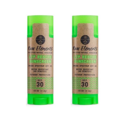 Raw Elements Outdoor Mineral Lip Rescue Balm - SPF 30 - 2ct