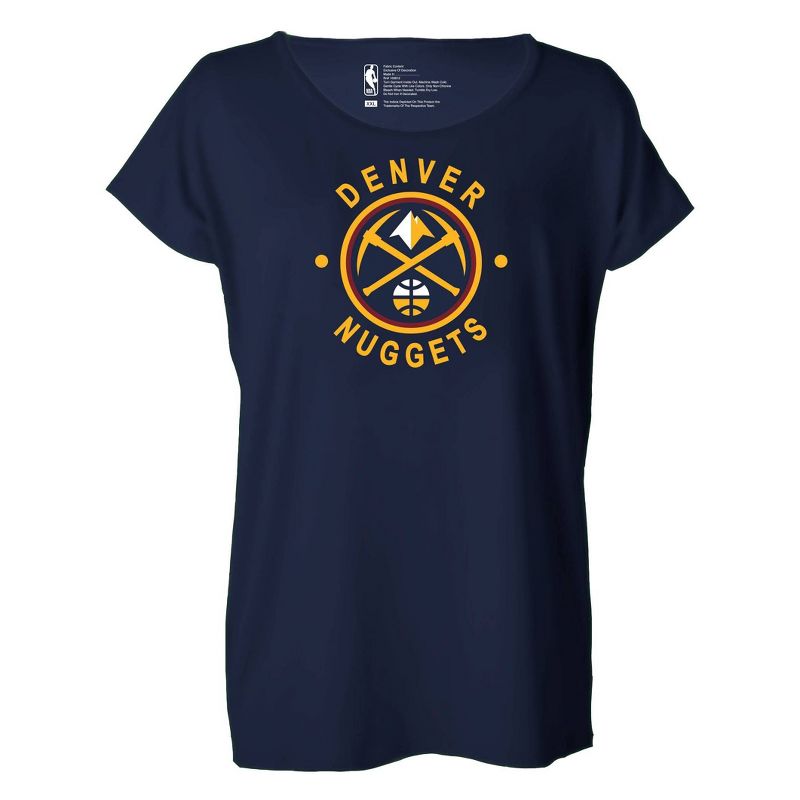 NBA Denver Nuggets Women&#39;s Dolman Short Sleeve T-Shirt, 1 of 5