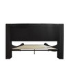 Queen Size Upholstered Bed Frame  Curve Design Platform Bed Frame With Wood Slat Support Backrest - 2 of 4