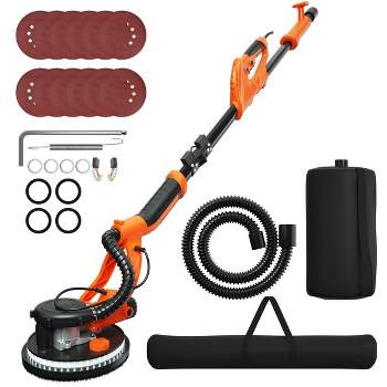 Costway Electric Foldable Drywall Sander 750W Variable Speed w/Automatic Vacuum & Lights