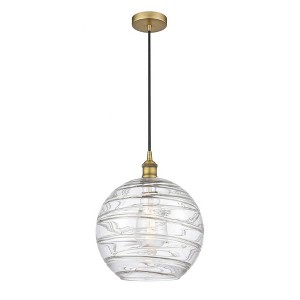 Athens Deco Swirl - 1 Light Mini Pendant In Industrial Style-14.75 Inches Tall and 12 Inches Wide - 1 of 1