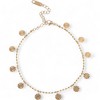 Anna-Kaci Women's Dainty Charm Disc Bracelet with Adjustable Chain- Gold - 4 of 4