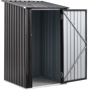 Kumasinova 3x3 Ft Metal Outdoor Storage Shed with Single Lockable Door for Garden,Patio,Backyard,Black - 1 of 4