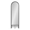 Kate and Laurel Gabrill Arch Metal Freestanding Mirror, 18x58, Black - 2 of 4