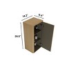 ChicFurnit Bathroom Storage Cabinet Natural Oak Floating Side Cabinet for Small Spaces, Oak, 17.71"*14.96"*33.18" - 3 of 4