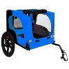 KTMBDW Pet Trailer, Holds Pets Up to 50 or 100 lb, Universal Coupler, Folding Frame, Quick-Release Wheels, Rear Doggy Door, Bike Trailer for Pets - 3 of 4
