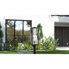 Zarah 1-Light Matte Black Outdoor Post Lantern - 3 of 4