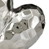 11'' x 12'' Porcelain Heart Sculpture Silver - Olivia & May: Luxury Glam Tabletop Decor - 3 of 4