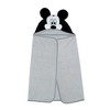 Lambs & Ivy Disney Baby Mickey Mouse Gray Cotton Hooded Baby Bath Towel - 3 of 4