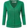 Clearlove Women's 3/4 Sleeve Button Down Sweater Cardigan - 2 of 3