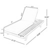 VisioGear Chaise Lounge Chairs, Pool Chairs Lounges with 4 Inch Thick Cushion, Beach Recliners with Adjustable Backrest, Cream, 79"*37.75"*34" - 3 of 4