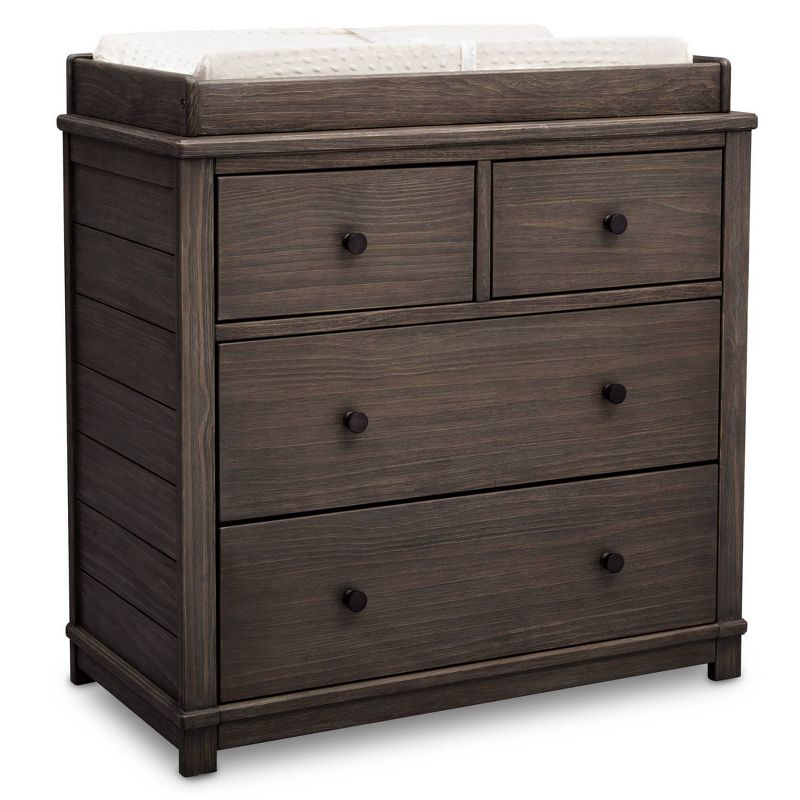 Simmons Kids' Monterey 4 Drawer Dresser with Changing Top and Interlocking Drawers, 5 of 11