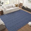 Area Rug, Boho Striped Print Washable Rug for Bedroom, Modern Non-Slip Large Area Rugs for Dining Room Living Room - 2 of 4