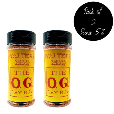 Walters BBQ Rub 8 oz Walters BBQ The O.G. Dry Rub - Pack of 2