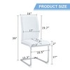 PAGED Simple Dining Chairs,PU Armless Chairs with Metal Legs for Home,Kitchen,Living Room,Restaurant - 3 of 4