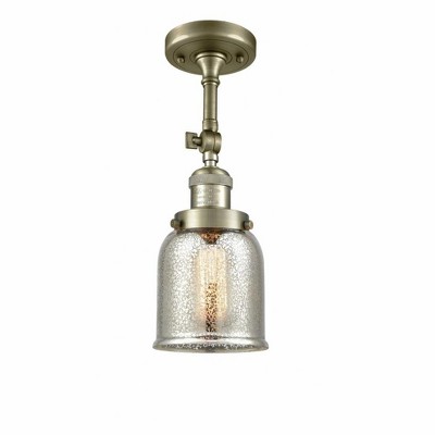 Bell - 1 Light Semi-Flush Mount In Industrial Style-13.5 Inches Tall and 5 Inches Wide
