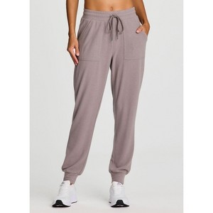 RBX Active Women's Full Length Micro Ribbed Ultra Lightweight Soft Fashion Lounge Jogger Sweatpants - 1 of 4