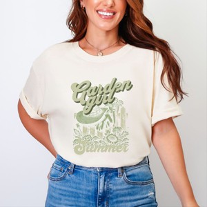 Simply Sage Market Garden Girl Summer Garment Dyed Tee - 1 of 4