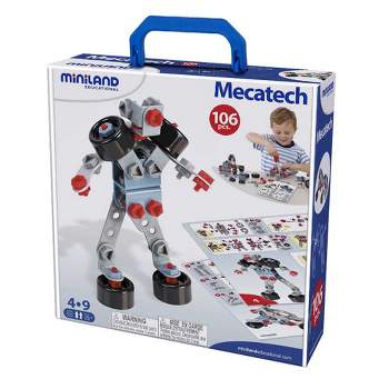 Miniland Educational Mecatech, Vehicle & Robot Building Set, 106 Pieces